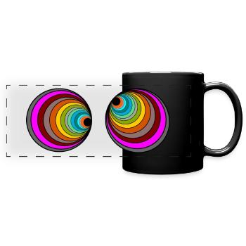 drugs eyes - Full Colour Panoramic Mug - black - Front