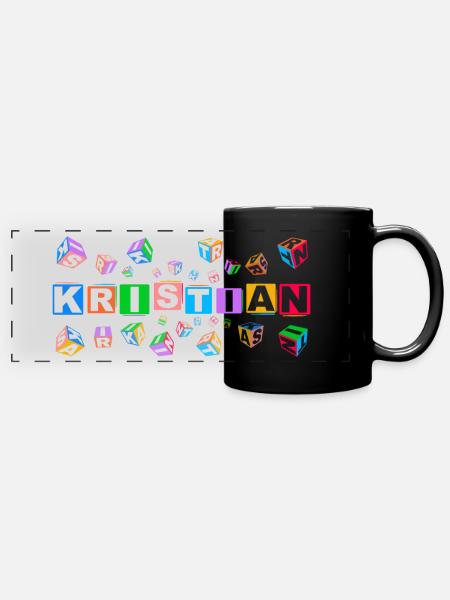 KRISTIAN colourful cubes - Panorama-Tasse farbig - Schwarz