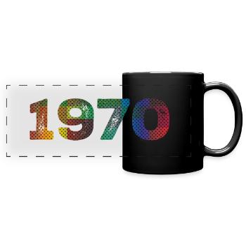 Millésime 1970 - Mug panoramique uni - noir - Devant
