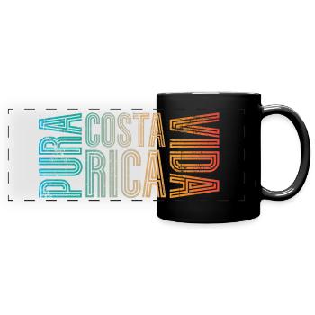 Costa Rica Pura Vida - Mug panoramique uni - noir - Devant