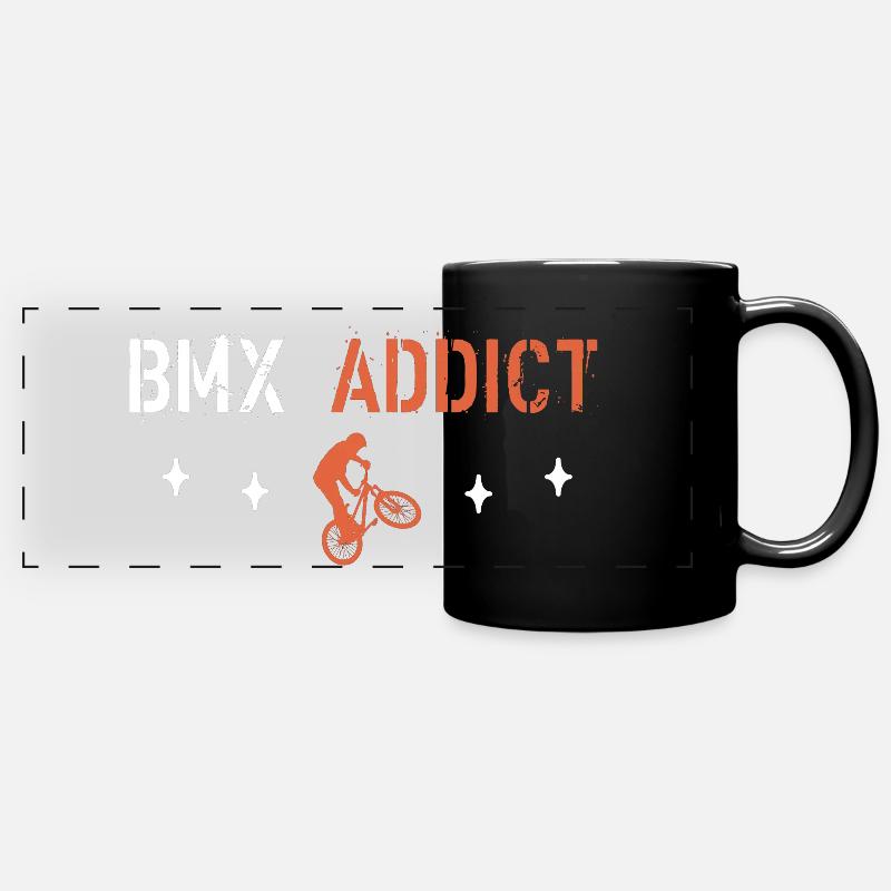 BMX Addict - Full Colour Panoramic Mug - black