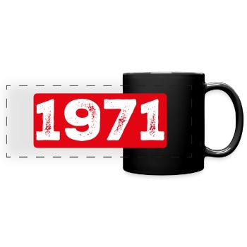 Millésime 1971 - Mug panoramique uni - noir - Devant