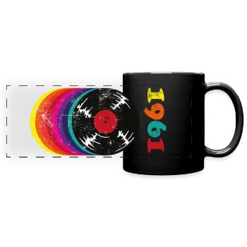 Millésime 1961 - Mug panoramique uni - noir - Devant