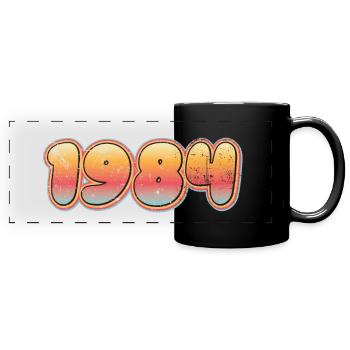 Millésime 1984 - Mug panoramique uni - noir - Devant