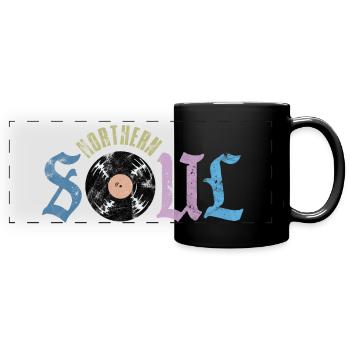 Northern Soul Vintage - Full Colour Panoramic Mug - black - Front