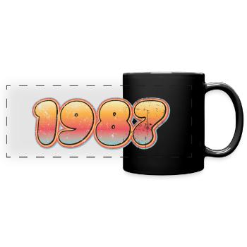 Millésime 1987 - Mug panoramique uni - noir - Devant