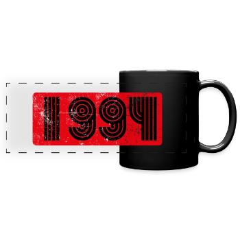 1994 Jahrgang Vintage Geburtstag Geschenk - Panorama-Tasse farbig - Schwarz - Vorne