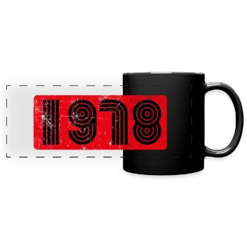 Vintage 1978 - Panorama-Tasse farbig - Schwarz - Vorne