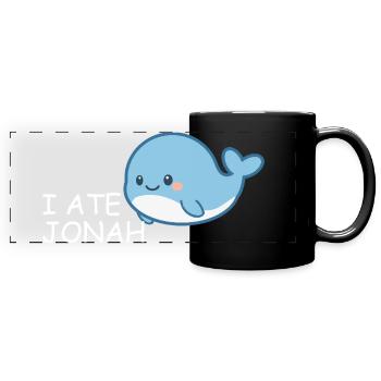 I Ate Jonah – Witziger Bibel Wal für Kinder - Panorama-Tasse farbig - Schwarz - Vorne