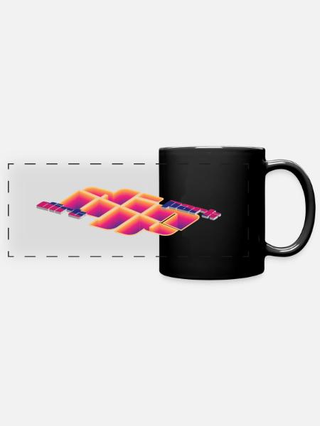 djp extrusion depth - Panorama-Tasse farbig - Schwarz