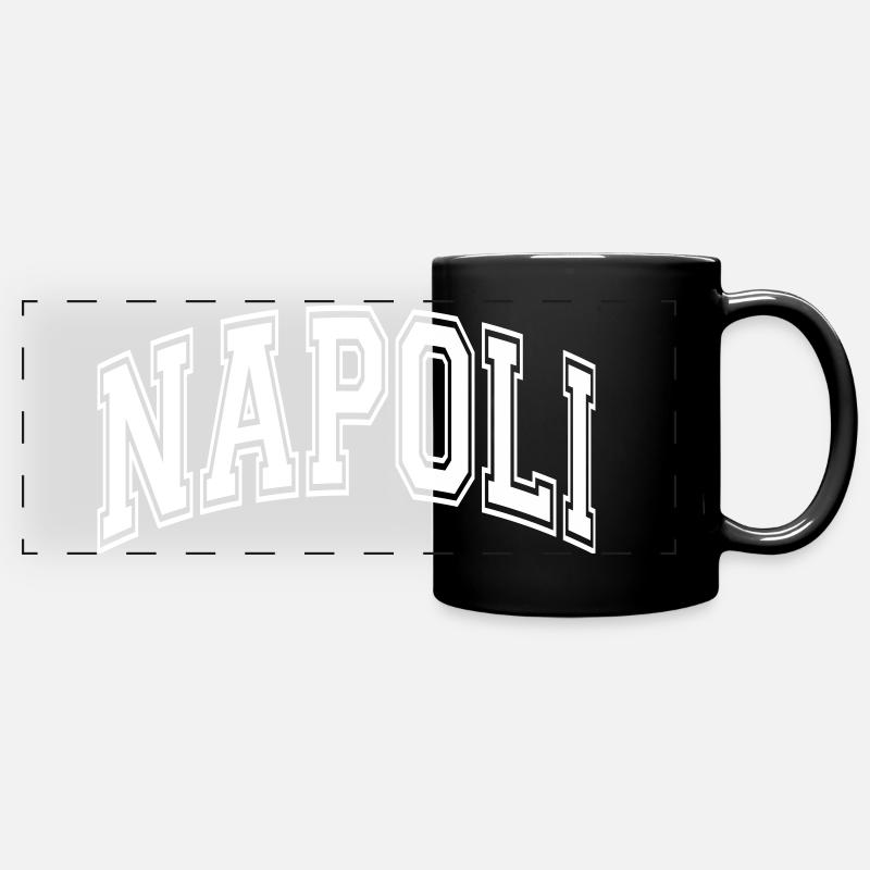 Neapel - Panorama-Tasse farbig - Schwarz
