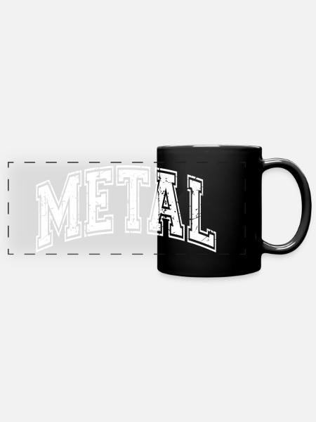 Metal - Panorama-Tasse farbig - Schwarz