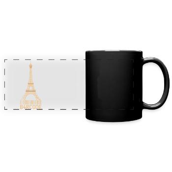 B4RCODE. Paris - Mug panoramique uni - noir - Devant