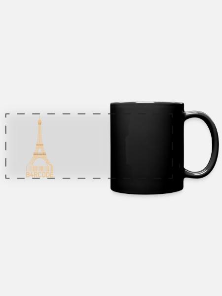 B4RCODE. Paris - Panorama-Tasse farbig - Schwarz