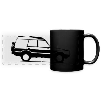 Entdeckung I - Panorama-Tasse farbig - Schwarz - Vorne