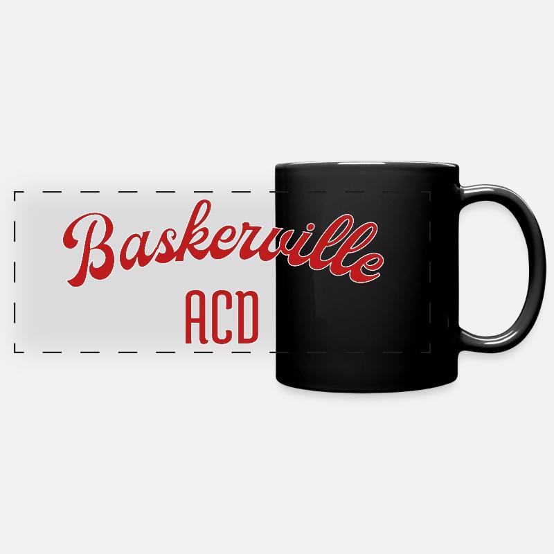 Hommage an Baskerville - Panorama-Tasse farbig - Schwarz