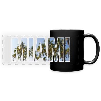 Miami - Mug panoramique uni - noir - Devant