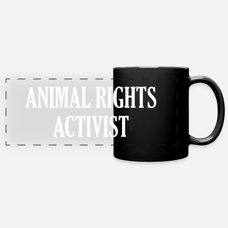 MILITANT DES DROITS DES ANIMAUX - Mug panoramique uni - noir