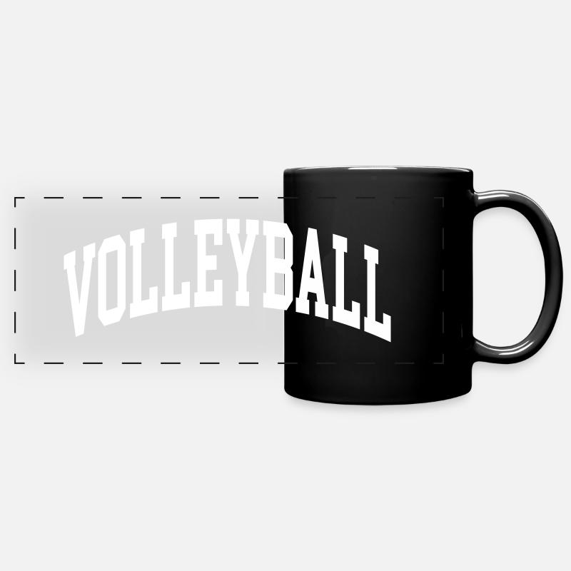 Volley-ball - Mug panoramique uni - noir