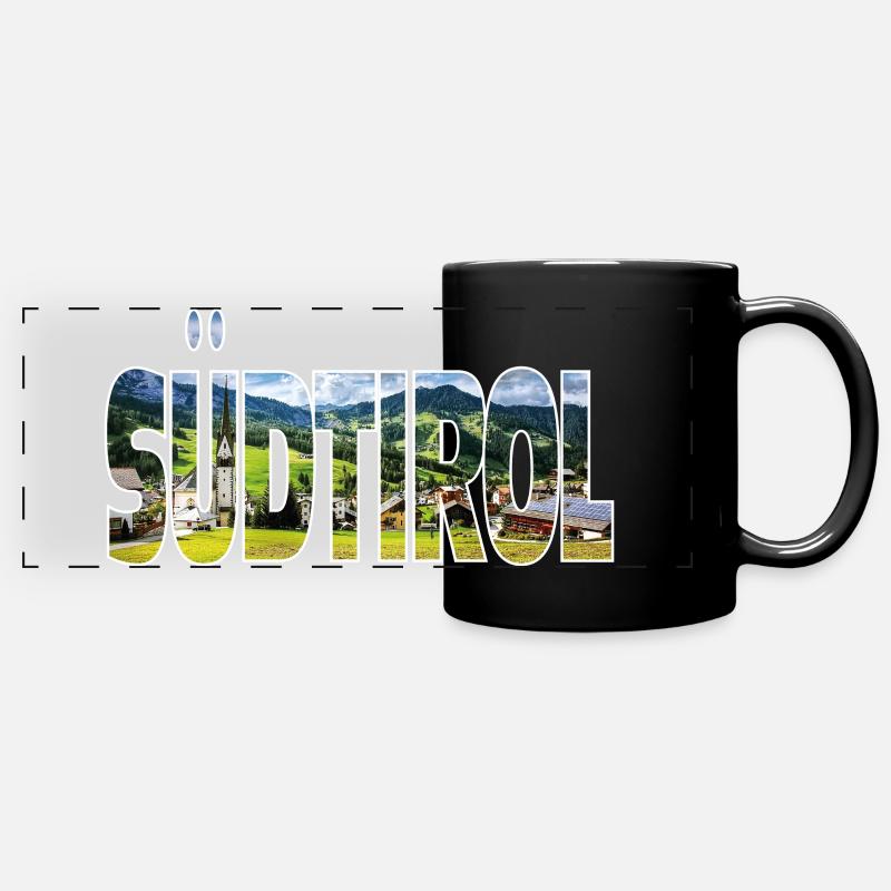 Südtirol - Panorama-Tasse farbig - Schwarz