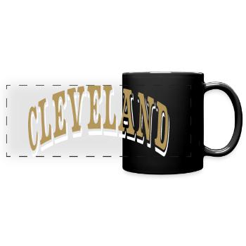 Cleveland - Panorama-Tasse farbig - Schwarz - Vorne