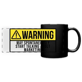 Marketing - Panorama-Tasse farbig - Schwarz - Vorne