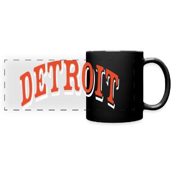 Detroit - Panorama-Tasse farbig - Schwarz - Vorne
