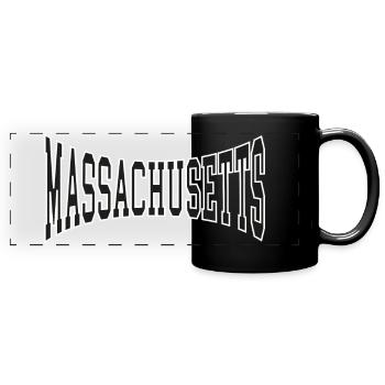 Massachusetts - Panorama-Tasse farbig - Schwarz - Vorne