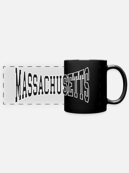 Massachusetts - Panorama-Tasse farbig - Schwarz