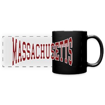 Massachusetts - Panorama-Tasse farbig - Schwarz - Vorne