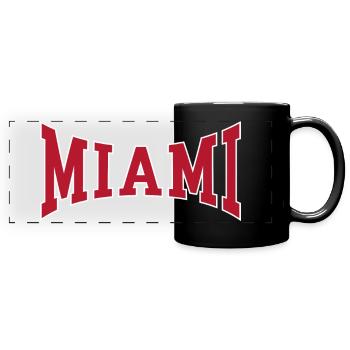Miami - Panorama-Tasse farbig - Schwarz - Vorne