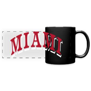 Miami - Panorama-Tasse farbig - Schwarz - Vorne