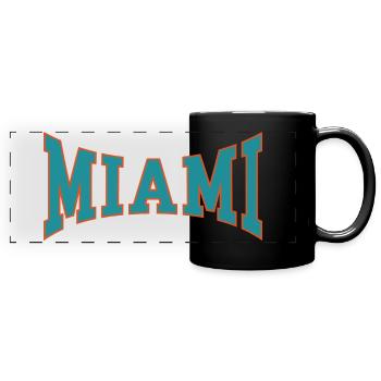Miami - Panorama-Tasse farbig - Schwarz - Vorne