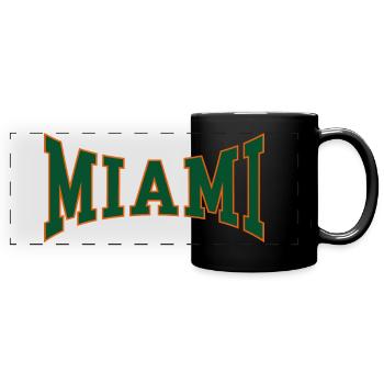 Miami - Mug panoramique uni - noir - Devant