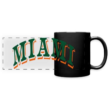 Miami - Mug panoramique uni - noir - Devant