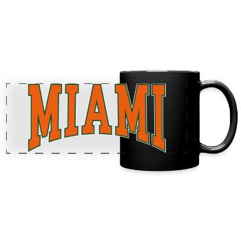 Miami - Mug panoramique uni - noir - Devant