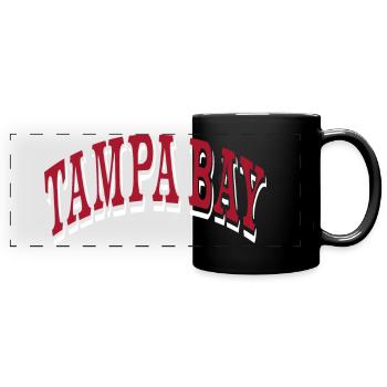 Baie de Tampa - Mug panoramique uni - noir - Devant