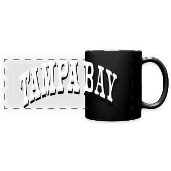 Baie de Tampa - Mug panoramique uni - noir - Devant