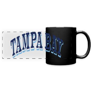 Baie de Tampa - Mug panoramique uni - noir - Devant