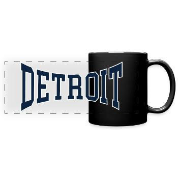 Detroit - Panorama-Tasse farbig - Schwarz - Vorne