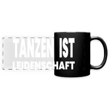 Tanzen - Panorama-Tasse farbig - Schwarz - Vorne