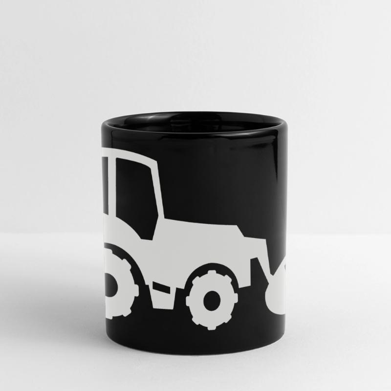 Tractor Silhouette Front End Loader Full Colour Panoramic Mug