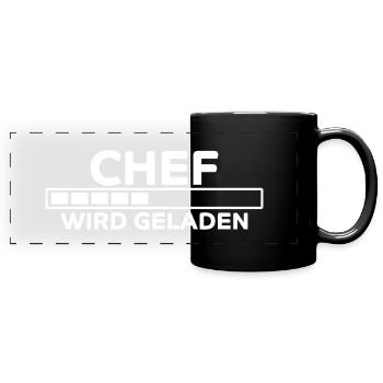 Chef Spruch Beruf Kollegen Lustiges Chef Geschenk - Panorama-Tasse farbig - Schwarz - Vorne