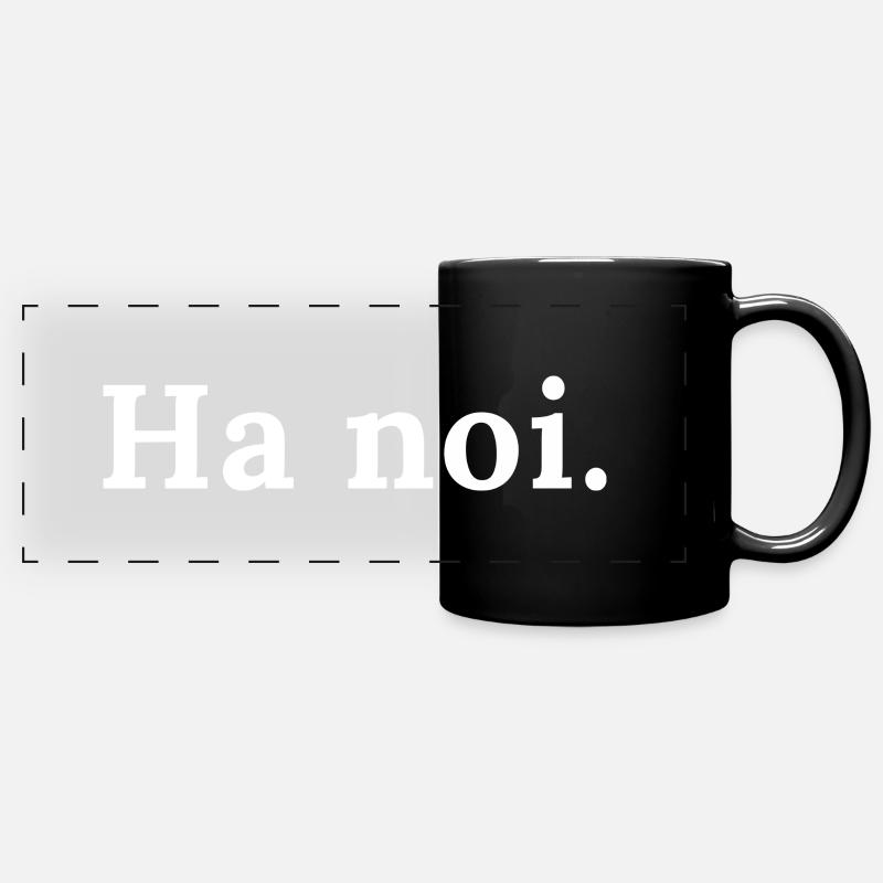 Ha Noi_white - Panorama-Tasse farbig - Schwarz