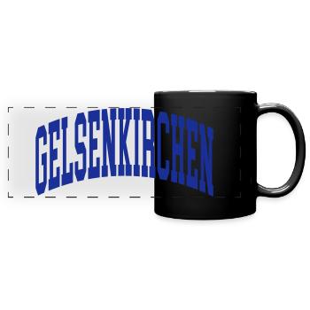 Gelsenkirchen - Panorama-Tasse farbig - Schwarz - Vorne