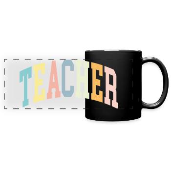 Teacher - Full Colour Panoramic Mug - black - Front