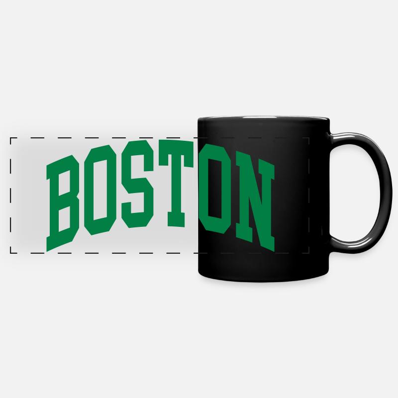 Boston - Panorama-Tasse farbig - Schwarz