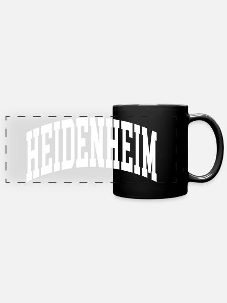 Heidenheim - Panorama-Tasse farbig - Schwarz