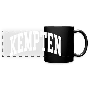 Kempten - Panorama-Tasse farbig - Schwarz - Vorne