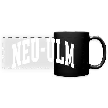 Neu-Ulm - Panorama-Tasse farbig - Schwarz - Vorne